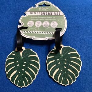 Roam and Repeat Luggage Tags, Monserra Leaf NWT